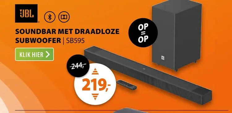 Aanbieding: Soundbar met draadloze subwoofer