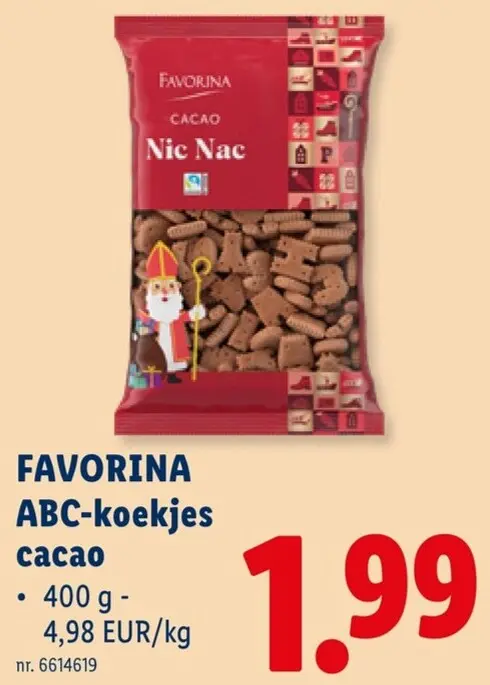 Promotie: Favorina ABC-koekjes cacao