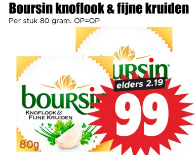 Aanbieding: Boursin knoflook & fijne kruiden