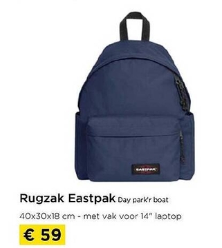 Aanbieding: Rugzak Eastpak Day park'r boat