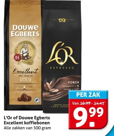 Aanbieding: L'Or of Douwe Egberts Excellent koffiebonen