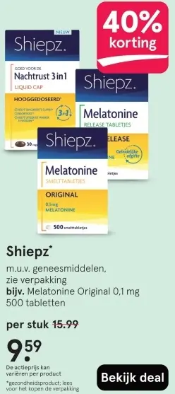Aanbieding: Shiepz Melatonine Original