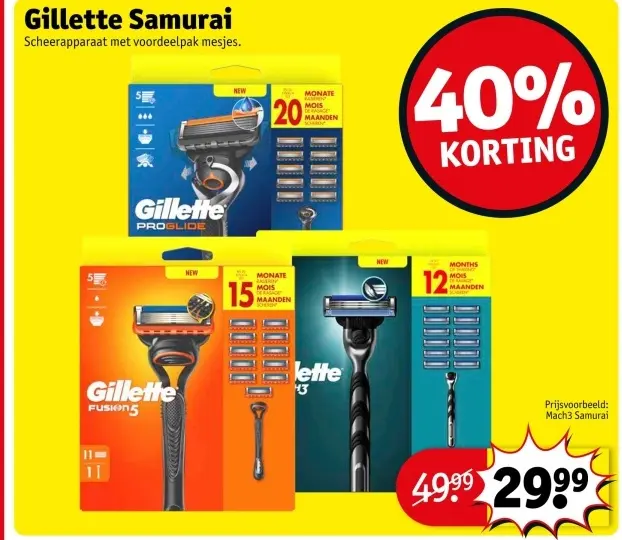 Aanbieding: Gillette Samurai
