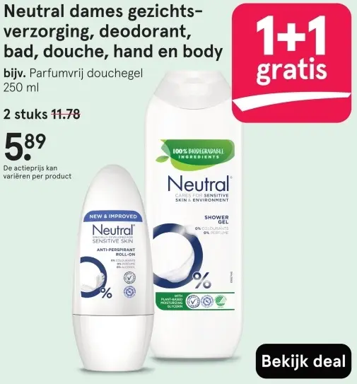Aanbieding: Dames gezichtsverzorging, deodorant, bad, douche, hand en body