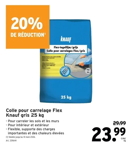 Offre: Colle pour carrelage Flex