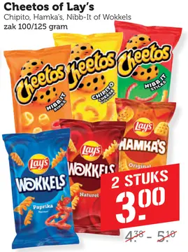 Aanbieding: Cheetos of Lay's