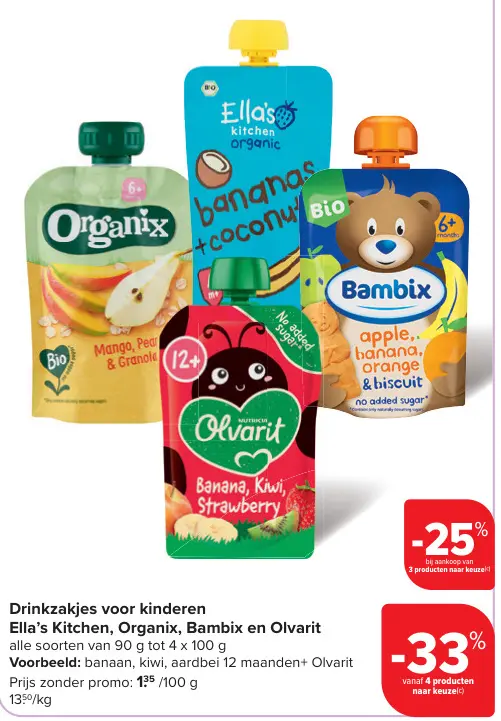Promotie: Drinkzakjes voor kinderen
