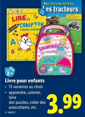 Offre: Livre pour enfants