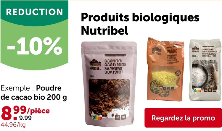 Offre: Nutribel Poudre de cacao bio