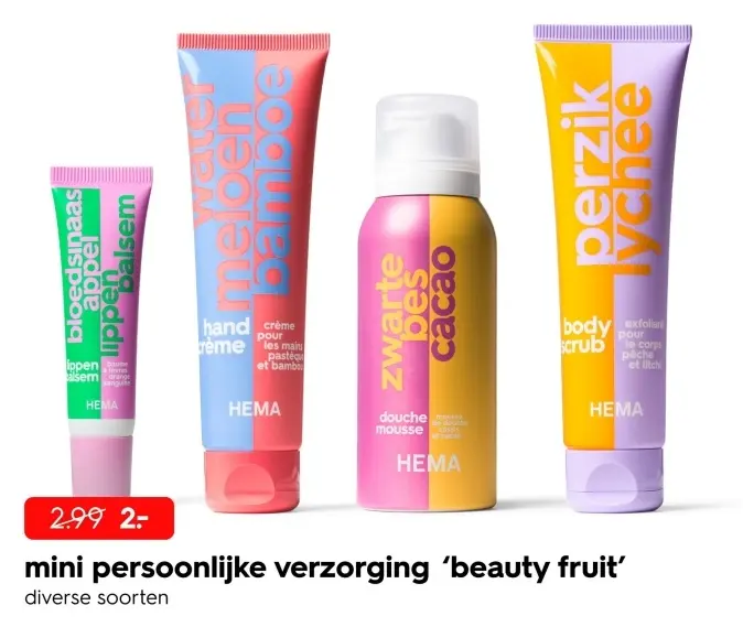 Aanbieding: Mini persoonlijke verzorging 'beauty fruit'
