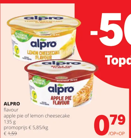 Promotie: flavour apple pie of lemon cheesecake