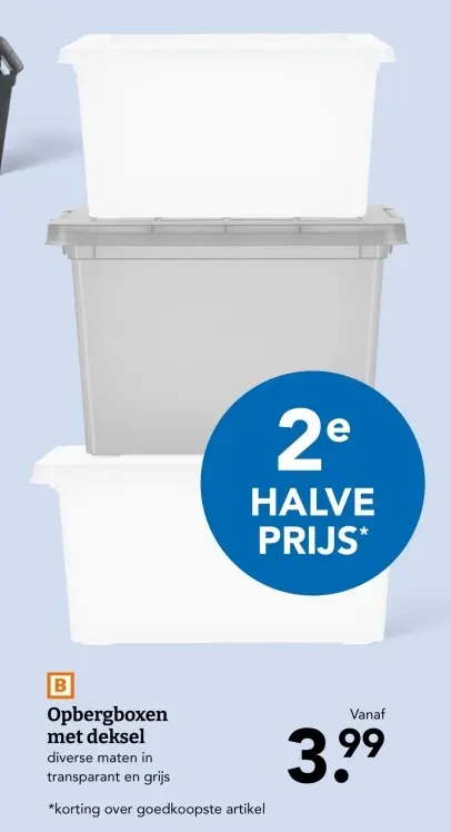 Aanbieding: Opbergboxen met deksel