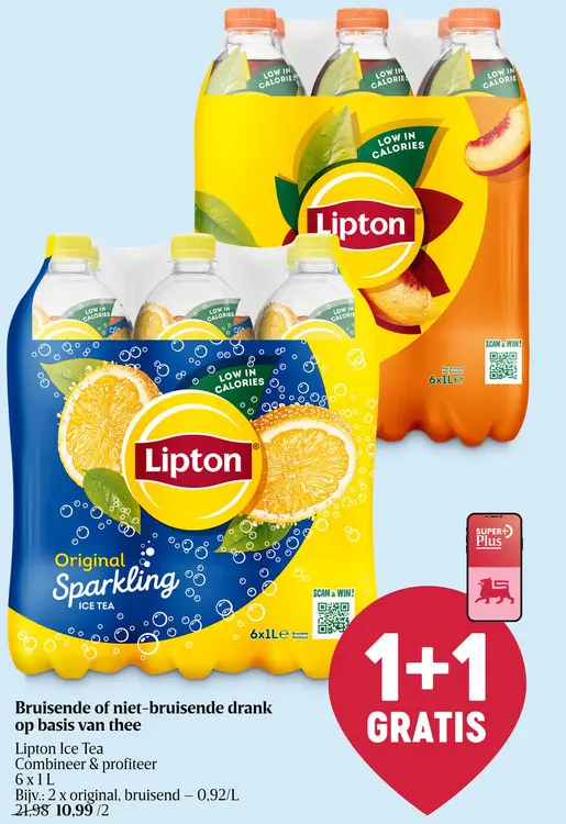 Promotie: Bruisende of niet-bruisende drank op basis van thee