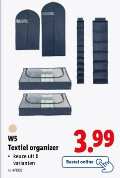 Aanbieding: Textiel organizer