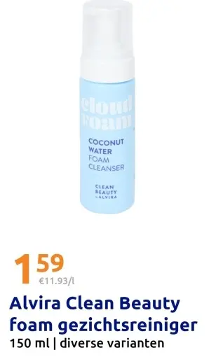 Aanbieding: Alvira Clean Beauty foam gezichtsreiniger
