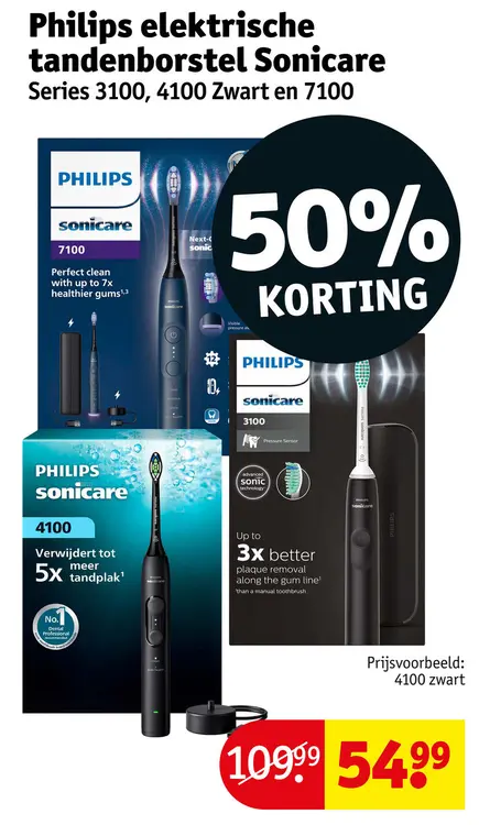 Promotie: Sonicare tandenborstel Series 3100, 4100 Zwart