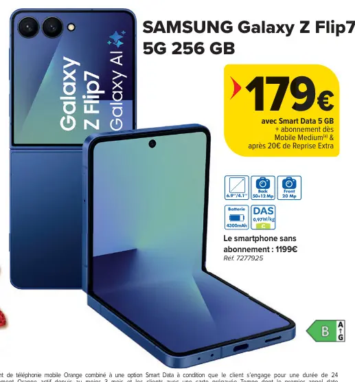 Offre: Galaxy Z Flip7 5G 256 GB