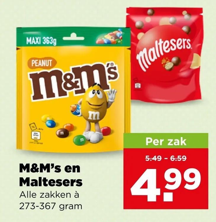 Aanbieding: M&M's en Maltesers