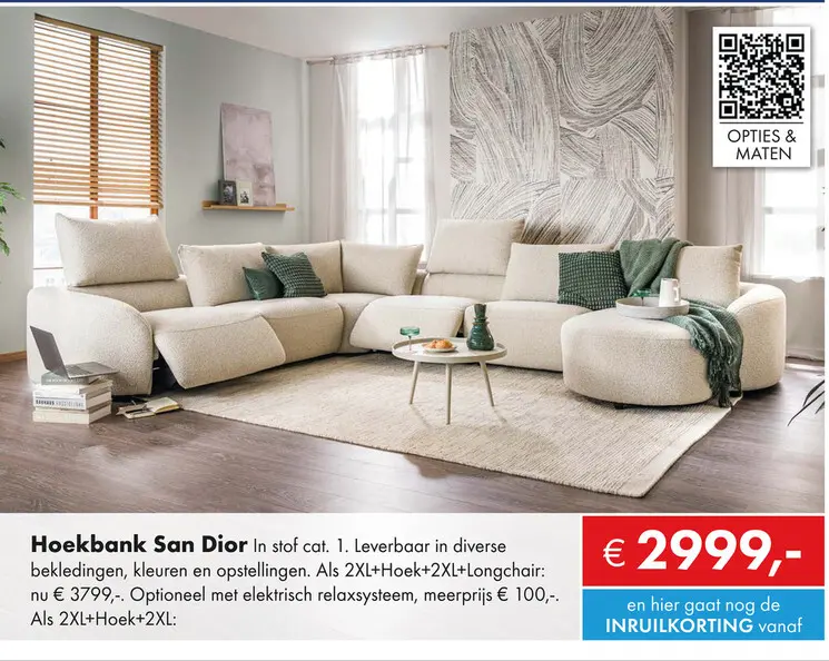 Aanbieding: San Dior hoekbank