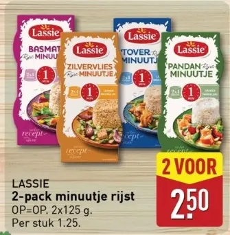 Aanbieding: LASSIE 2-pack minuutje rijst
