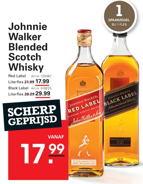 Aanbieding: Johnnie Walker Blended Scotch Whisky