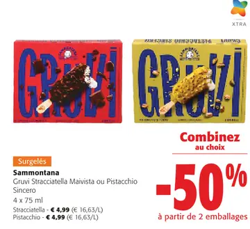 Offre: Gruvi Stracciatella Maivista ou Pistacchio Sincero
