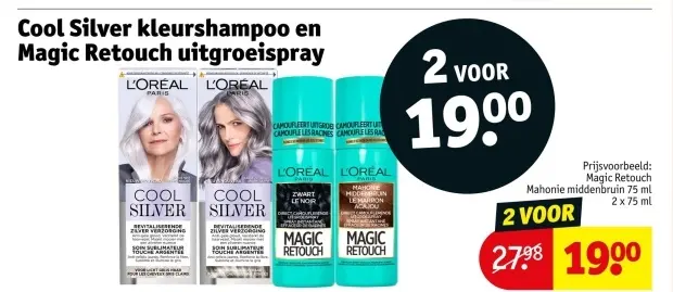 Aanbieding: Cool Silver kleurshampoo en Magic Retouch uitgroeispray