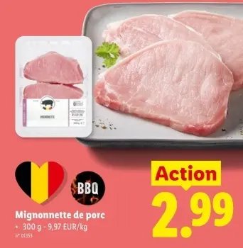 Offre: Mignonnette de porc