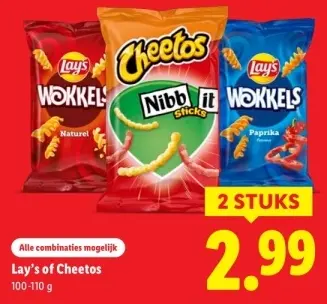 Aanbieding: Lay's of Cheetos