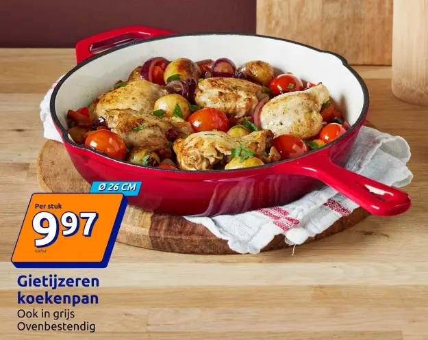 Aanbieding: Gietijzeren koekenpan