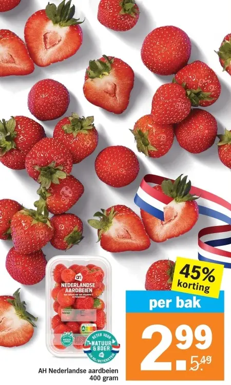 Aanbieding: Nederlandse aardbeien 400 gram