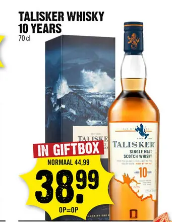 Aanbieding: Talisker Single Malt 10 Years Whisky 70 cl