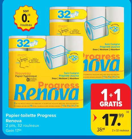 Offre: Papier-toilette Progress