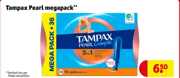 Aanbieding: Tampax Pearl Compak megapack