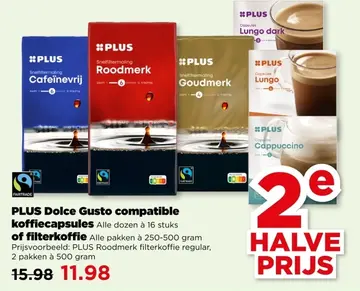Aanbieding: PLUS Dolce Gusto compatible koffiecapsules