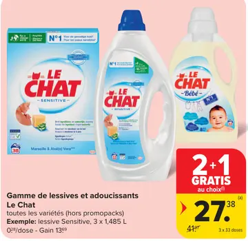 Offre: Gamme de lessives et adoucissants Le Chat