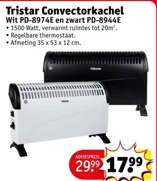 Promotie: Tristar Convectorkachel