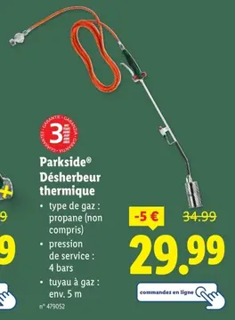 Offre: Désherbeur thermique
