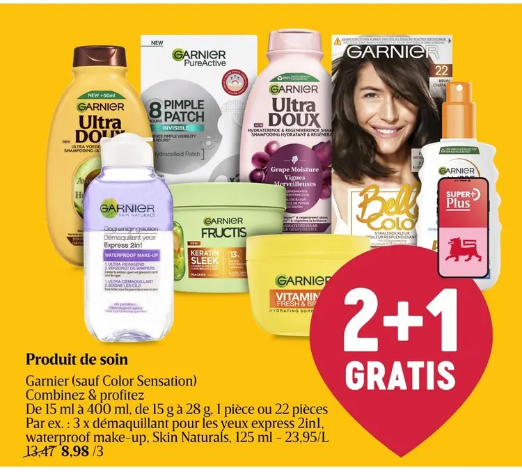 Offre: Garnier (sauf Color Sensation)