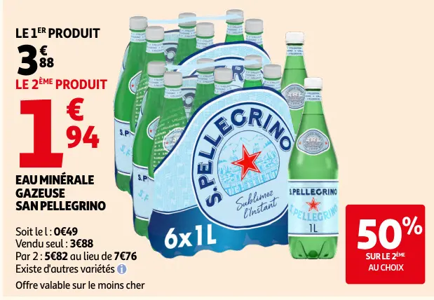 Offre: Eau minérale gazeuse
