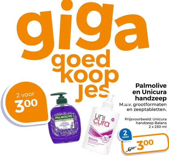 Aanbieding: Palmolive en Unicura handzeep