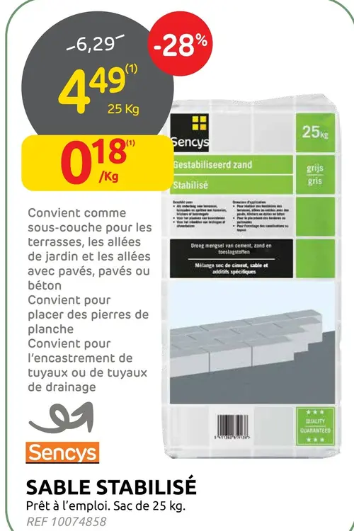 Offre: Sable stabilisé