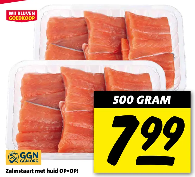 Aanbieding: Zalmstaart met huid