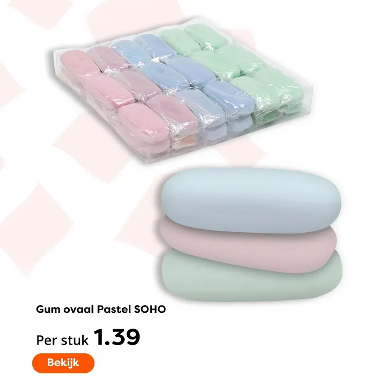 Aanbieding: Gum ovaal Pastel