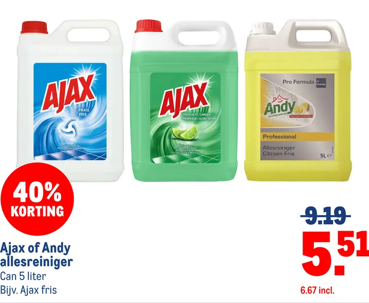 Aanbieding: Ajax of Andy allesreiniger