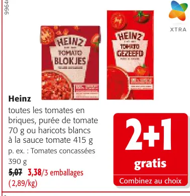 Offre: toutes les tomates en briques, purée de tomat