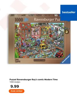 Aanbieding: Puzzel Ravensburger Ray's comic Modern Time