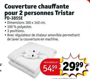 Offre: Elektrische onderdeken 2-persoons