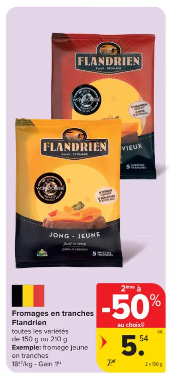 Offre: Fromages en tranches Flandrien
