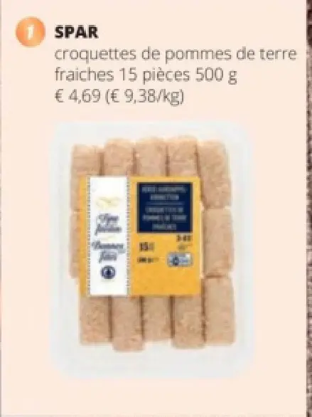 Offre: croquettes de pommes de terre fraiches